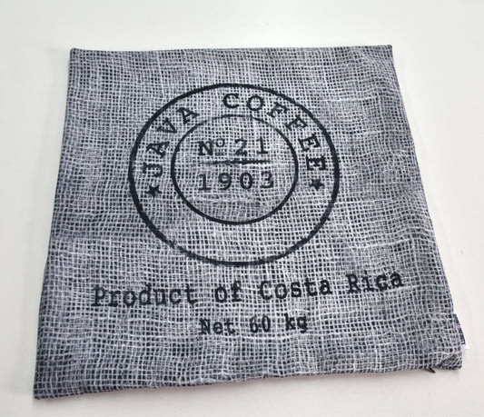 Cushion cover 18x18 - Polycube | Java coffee - Grey