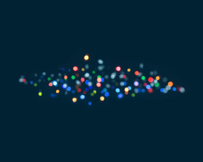 Tablecloth | Multicolored Lights - Blue