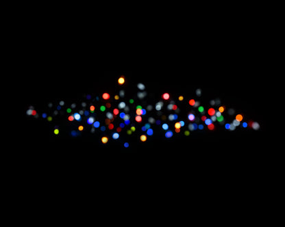 Tablecloth | Multicolored Lights - Black