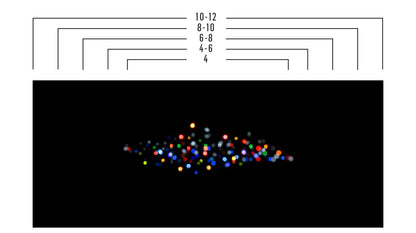 Tablecloth | Multicolored Lights - Black