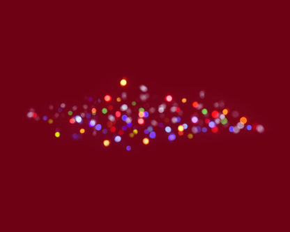 Tablecloth | Multicolored Lights - Red