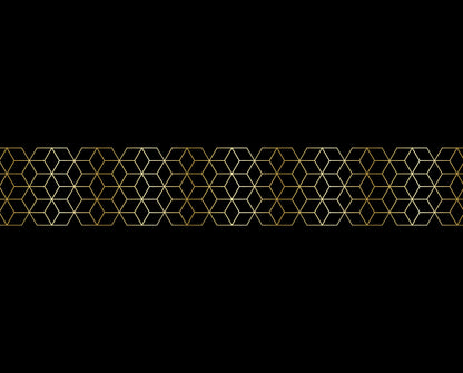 Tablecloth | Golden Geometry - Black