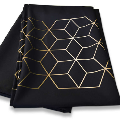 Tablecloth | Golden Geometry - Black