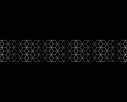 Tablecloth | Silver Geometry - Black