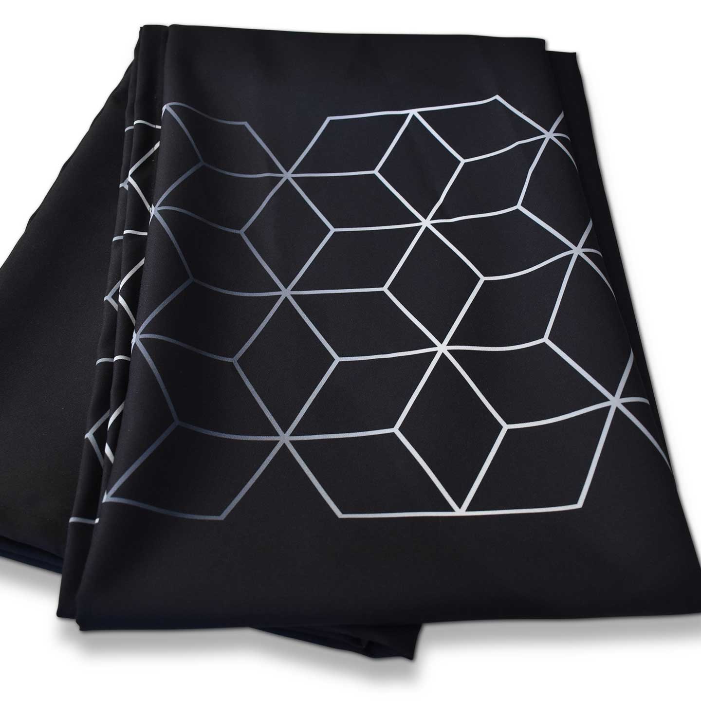Tablecloth | Silver Geometry - Black