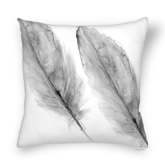 Cushion cover | Feather duo - Black and white