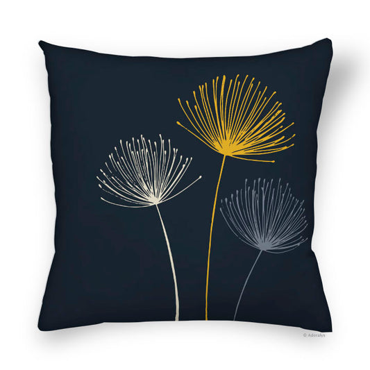 Cushion cover | Floral trio - Black