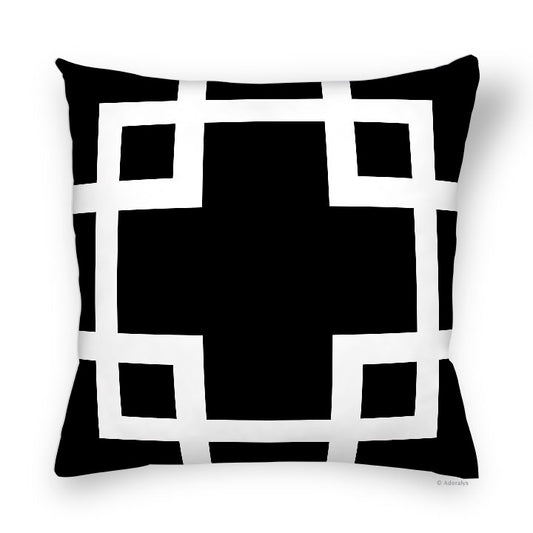 Cushion Cover | Square - Black and White