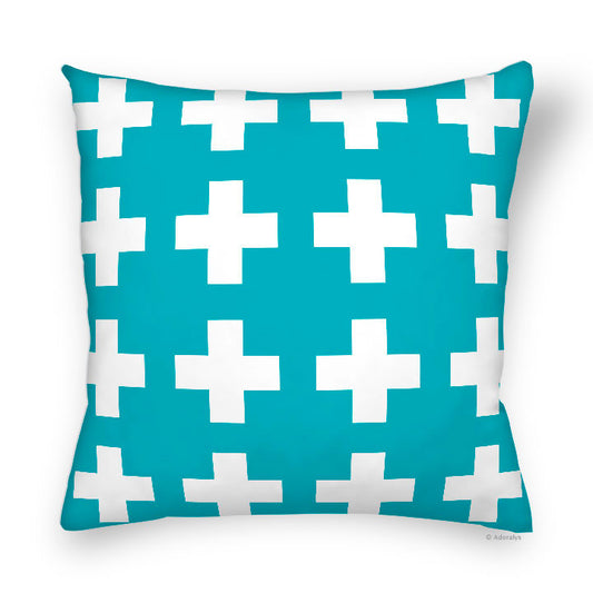 Cushion cover | Small crosses - Blue