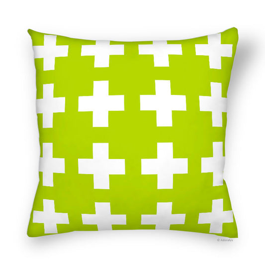 Cushion cover | Small crosses - Green