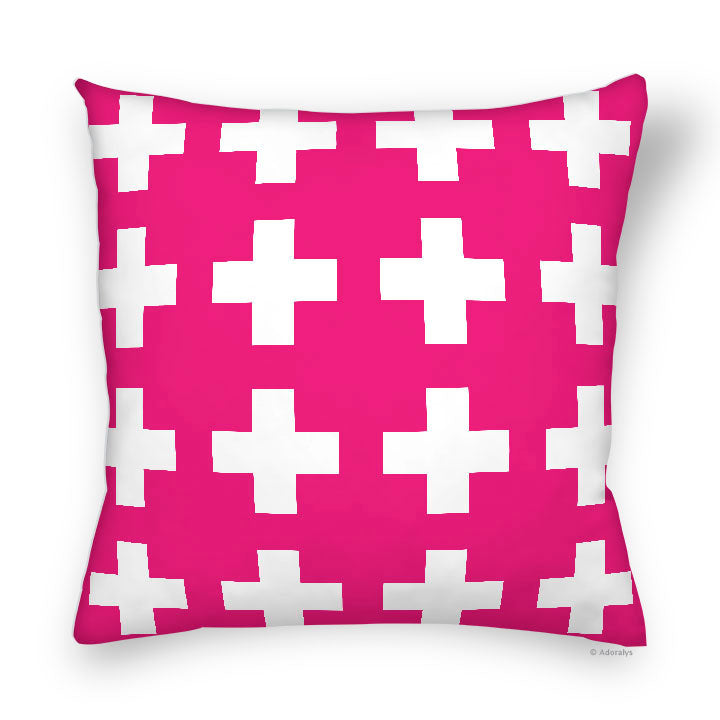 Cushion cover | Small crosses - Pink