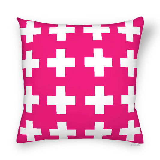 Cushion cover | Small crosses - Pink