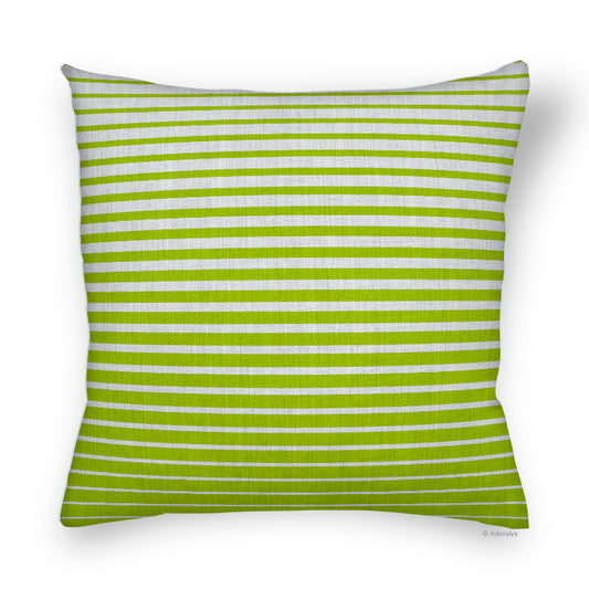 Housse de coussin | Lignes dégradées - Grise et verte