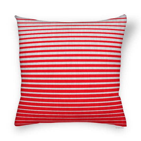 Housse de coussin | Lignes dégradées - Grise et rouge