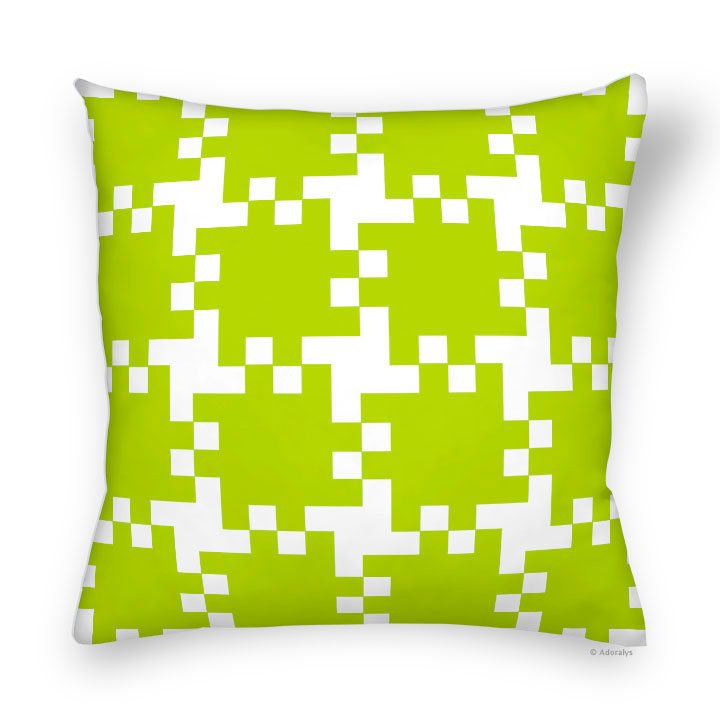 Cushion cover | Woven pixel - Green