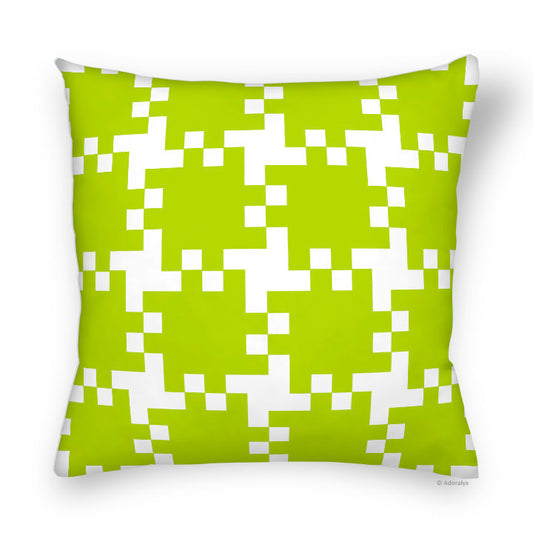 Cushion cover | Woven pixel - Green