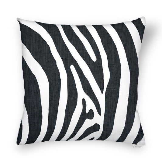 Cushion cover | Zebra 4 - Black and white