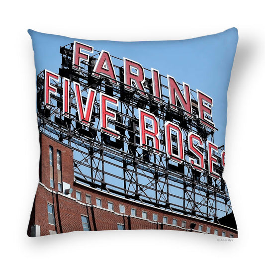 Cushion cover | Five Roses - Blue and red