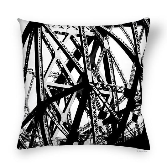 Cushion Cover | Bridge Structure - Black and White