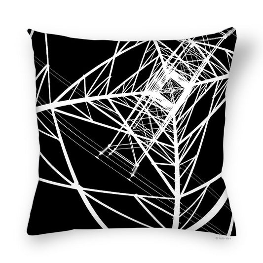 Cushion cover | Metal structure - Black and white