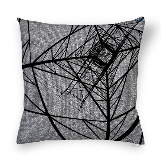 Cushion cover | Metal frame - Textured gray
