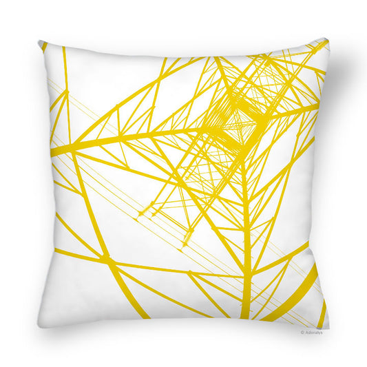 Cushion cover | Metal structure - White and yellow