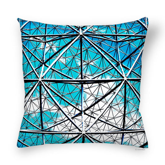 Cushion cover | Metal structure 2 - Blue