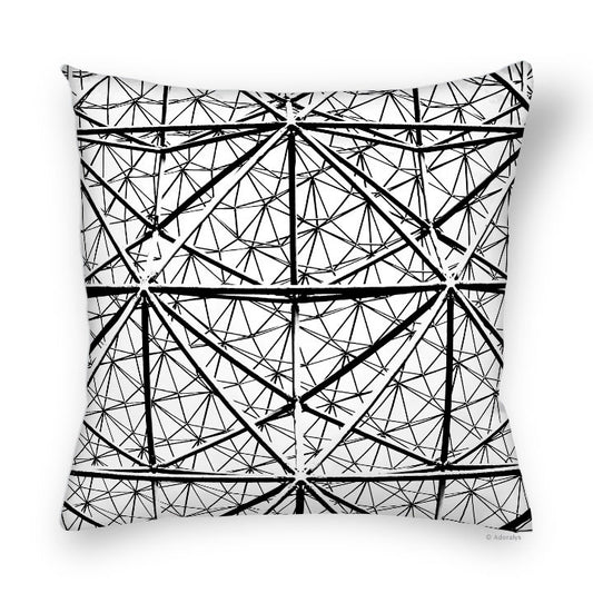 Cushion cover | Metal frame 2 - Black and white