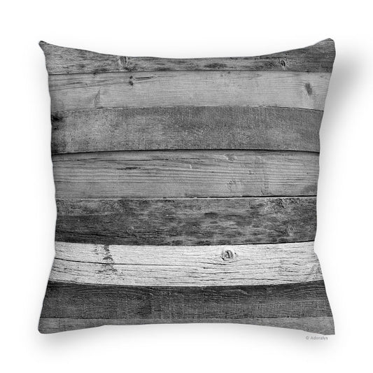 Cushion cover | Old boards - Black and white