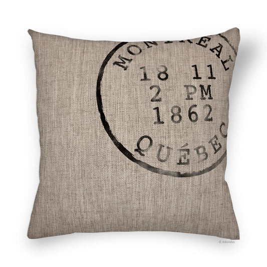 Cushion cover | Stamp - Beige