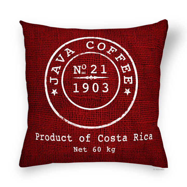 Cushion cover | Java coffee - Red