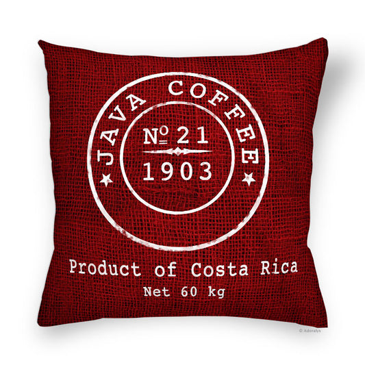 Cushion cover | Java coffee - Red