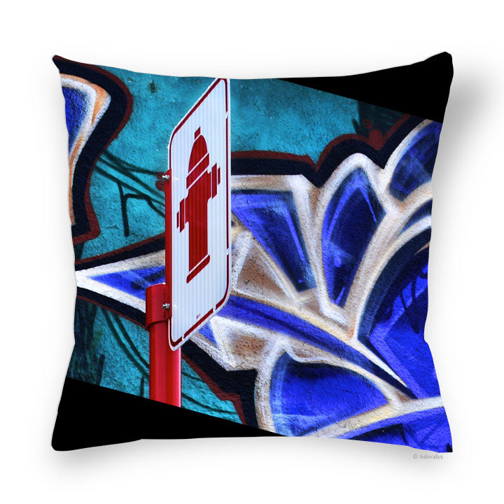 Cushion cover | Fountain terminal - Blue