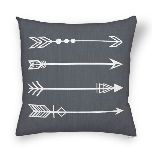 Cushion Cover | Arrows - Dark Grey