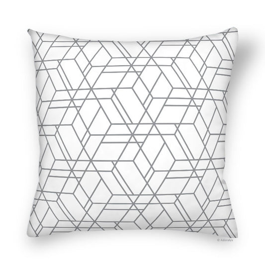 Cushion cover | Hexagons - Black and white