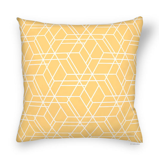 Cushion cover | Hexagons - Yellow