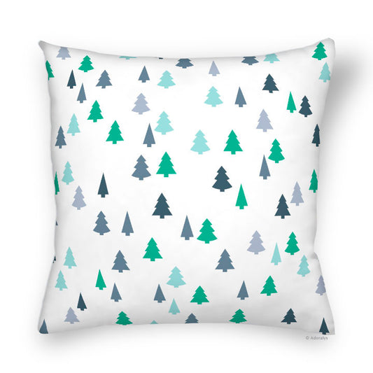 Cushion cover | Small fir trees - Green