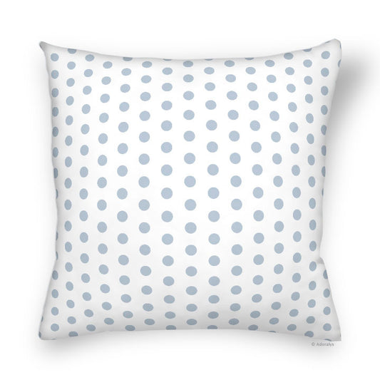 Cushion cover | Large dots - White and gray