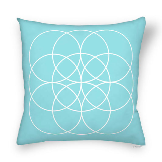 Cushion cover | Multi-circles - Turquoise