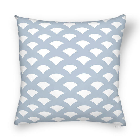 Cushion cover | Scales - Grey and white
