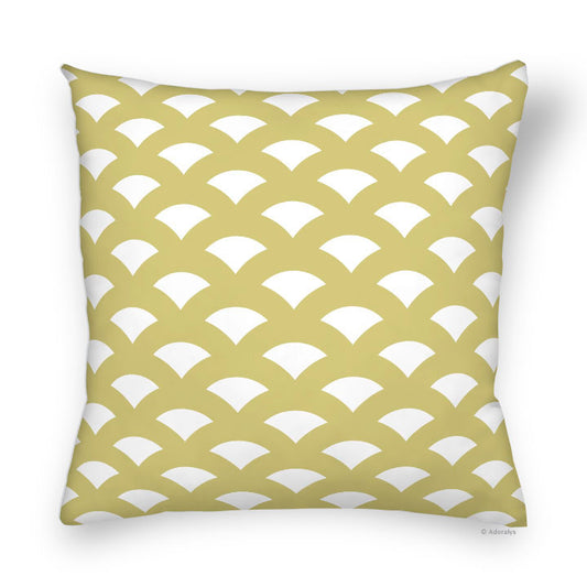Cushion cover | Scales - Yellow and white