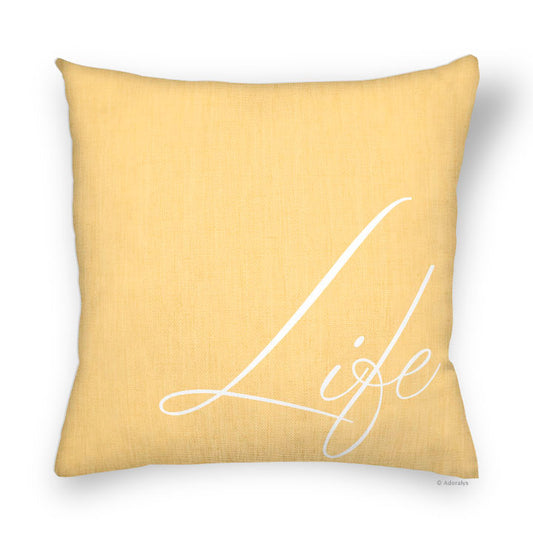 Cushion cover | Life - Yellow