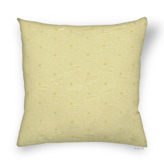 Housse de coussin | Lignes triangulées - Jaune