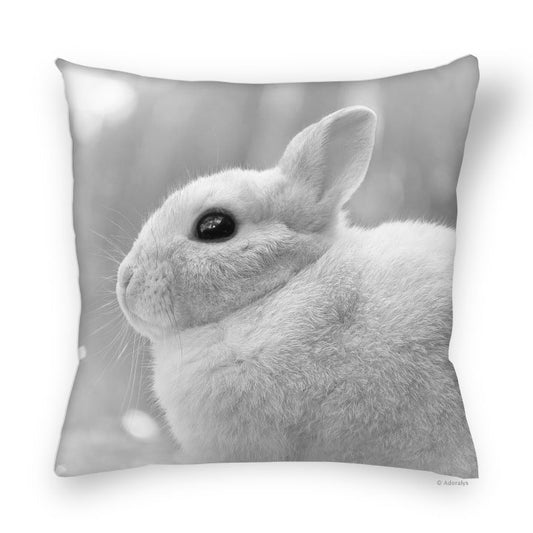 Cushion cover | Rabbit - Black and white