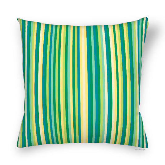 Housse de coussin | Micro lignes verticales - Verte
