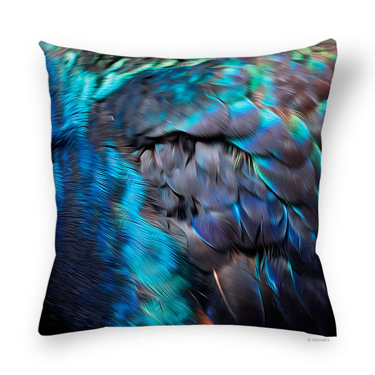 Cushion Cover | Peacock Feathers - Turquoise