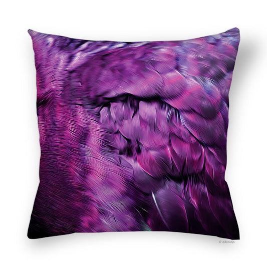 Cushion cover | Peacock feathers - Mauve