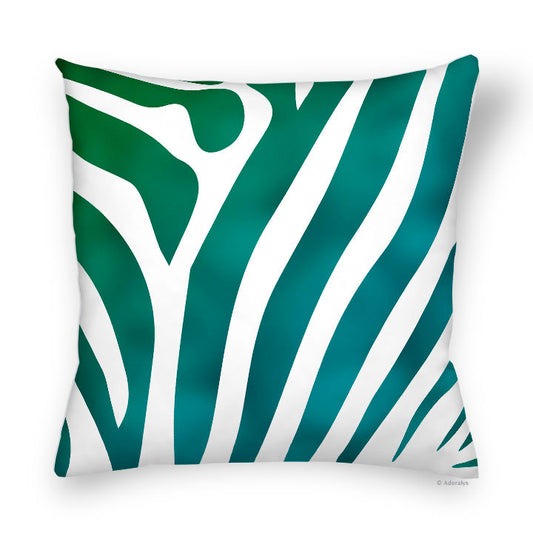 Cushion cover | Zebra 1 - Turquoise